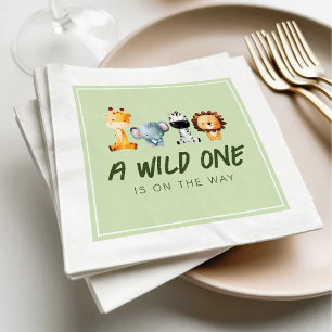 Ein wilder ist unterwegs mit Safari Baby Dusche Serviette