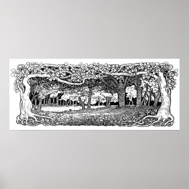 Ein wildes dänisches Waldposter Poster (Vorne)