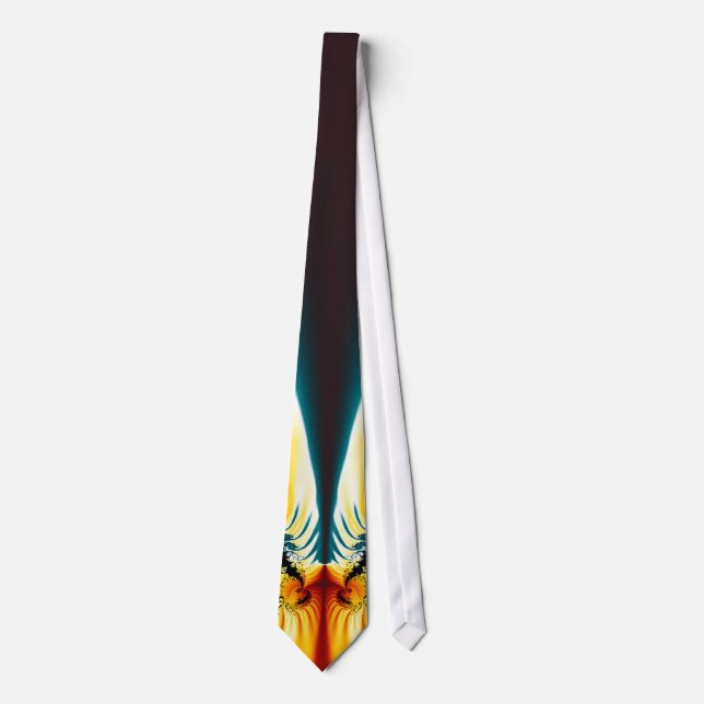 Ein wildes farbiges Fraktal Design!  Eine Krawatte (Vorderseite)