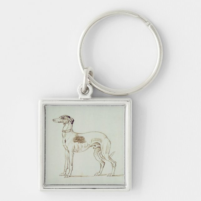 Ein Windhund, Gegenüberstellen verlassen (Stift u. Schlüsselanhänger (Vorne)