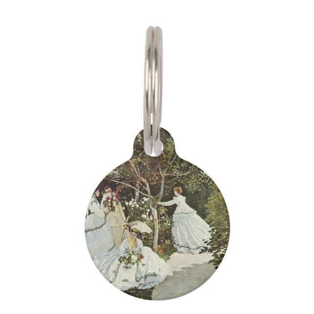 Ein Windrad in Zaandam Claude Monet Button Haustiermarke (Vorderseite)