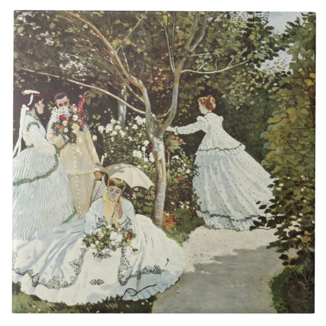 Ein Windrad in Zaandam Claude Monet Fliese (Vorderseite)