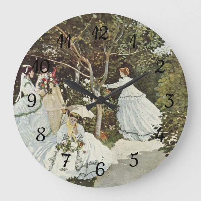 Ein Windrad in Zaandam Claude Monet Große Wanduhr (Vorderseite)