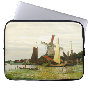 Ein Windrad in Zaandam Claude Monet Laptopschutzhülle