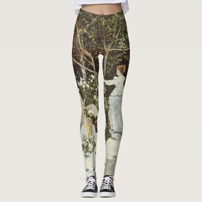 Ein Windrad in Zaandam Claude Monet Leggings (Vorderseite)