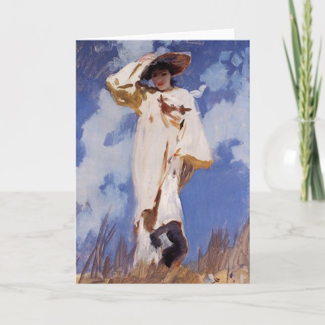 Ein Windstoß durch John Singer Sargent Karte (Vorderseite)