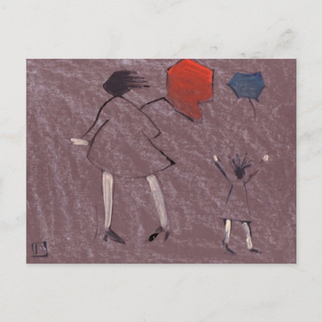 EIN WINDY DAY POSTKARTE (Vorderseite)