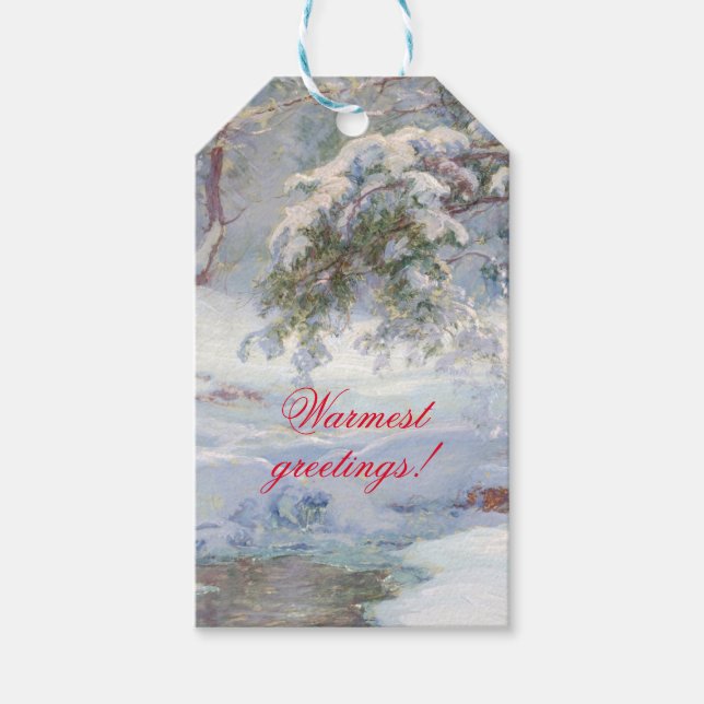 Ein Winter Idyll Geschenkanhänger (Vorderseite)