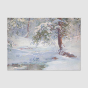 Ein Winter Idyll Seidenpapier