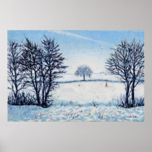 Ein Winter-Weg Poster