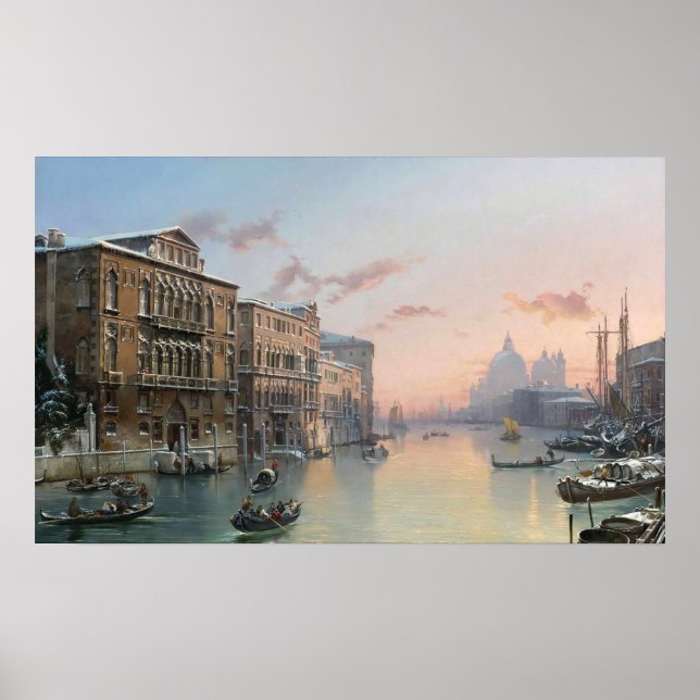 Ein Winterblick auf den Canale Grande, Venedig, Poster (Vorne)
