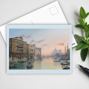 Ein Winterblick auf den Canale Grande, Venedig, Postkarte