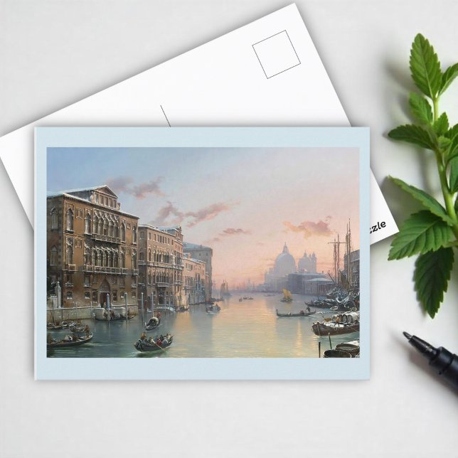Ein Winterblick auf den Canale Grande, Venedig, Postkarte (Von Creator hochgeladen)