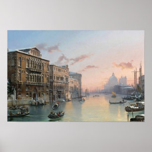Ein Winterblick auf den Grand Canal, Venedig, Poster