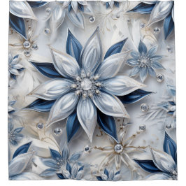 Ein Wintererlebnis-Dekor mit Schneeflocken Duschvorhang