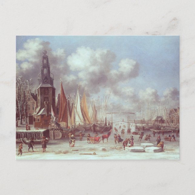Ein Wintererlebnis in Amsterdam Postkarte (Vorderseite)