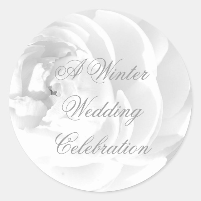 Ein Winterhochzeitsticker Runder Aufkleber (Vorderseite)