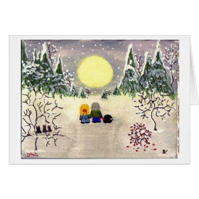 "Ein Winternachtsspaziergang" (Vorderseite (Horizontal))