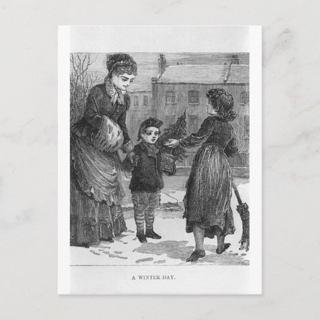 Ein Wintertag Postkarte (Vorderseite)