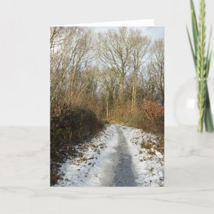 Ein Winterweg in Arnside Dankeskarte