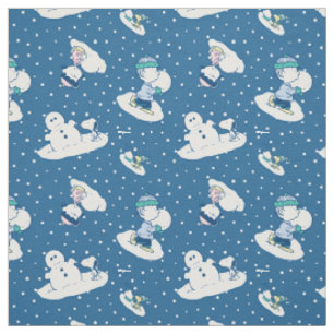 Ein Winterwunderland! Peanuts Charlie Brown Schnee Stoff