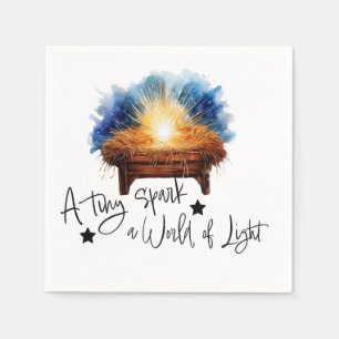 Ein winziger Funke eine Welt des Lichts Weihnachts Serviette