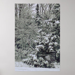 Ein winziges Snowflake-Gedicht, Winterlandschaft Poster