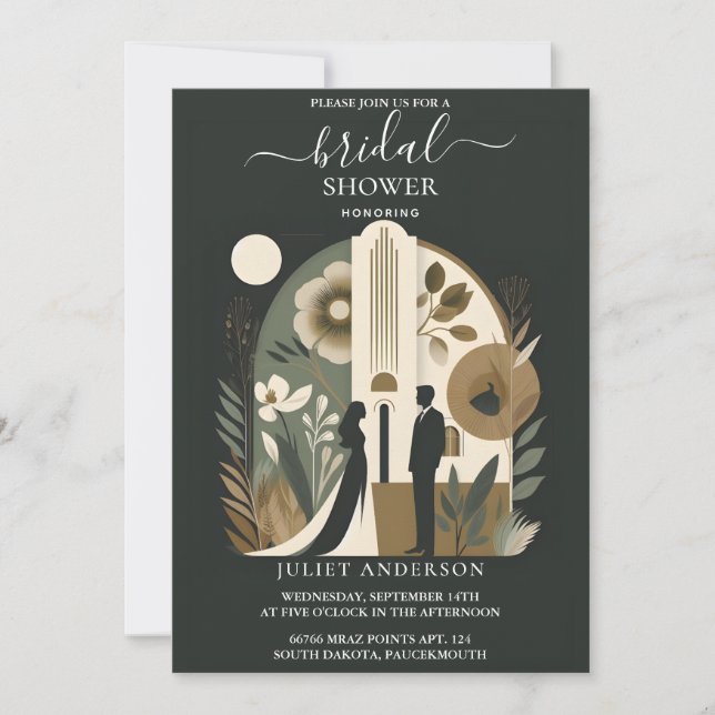 Ein wirklich engagiertes 70er 80er Courthouse Brau Einladung (Vorderseite)