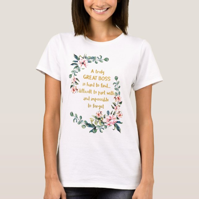 Ein wirklich großartiger Chef Wertgutschein Boss D T-Shirt (Vorderseite)