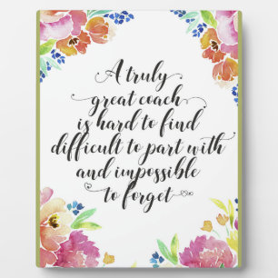 Ein wirklich großartiger Coach Kostenvoranschlag C Fotoplatte