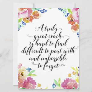 Ein wirklich großartiger Coach Kostenvoranschlag C Karte