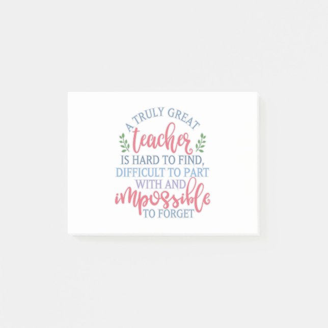 Ein wirklich großartiges Teacher-Funny-Sprichwort Post-it Klebezettel (Vorderseite)