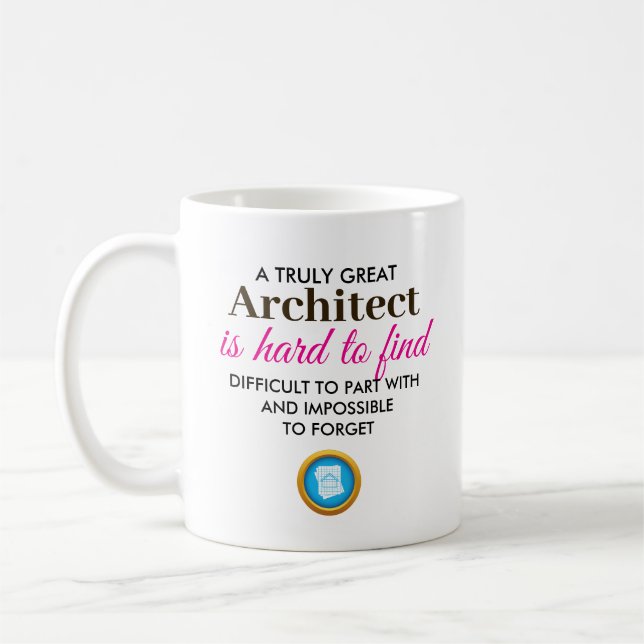 Ein wirklich großer Architekt - Personalisierter N Kaffeetasse (Links)