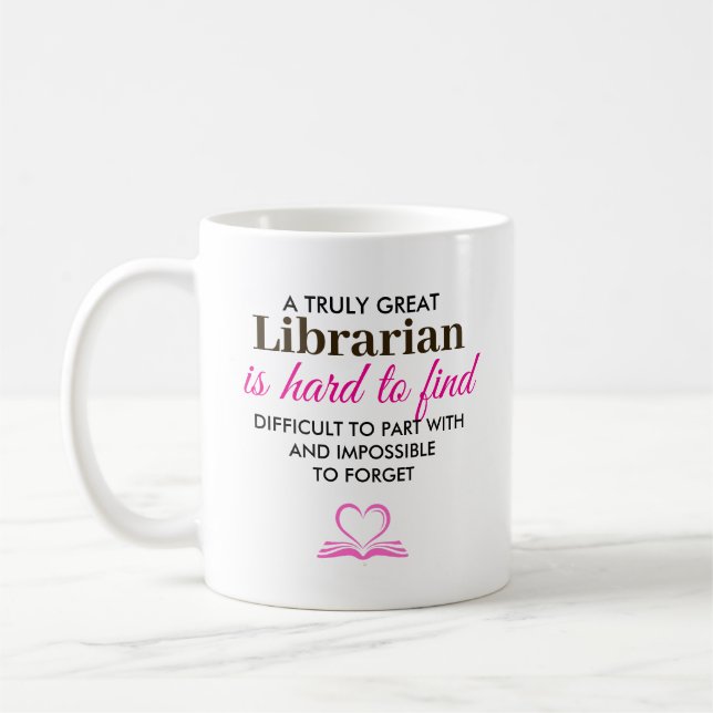 Ein wirklich großer Bibliothekar - Personalisierte Kaffeetasse (Links)