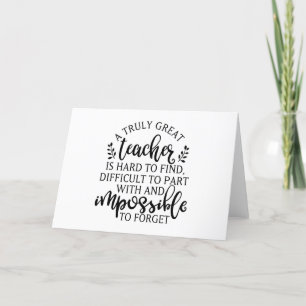 Ein wirklich großer Lehrer ist schwer zu finden Feiertagskarte