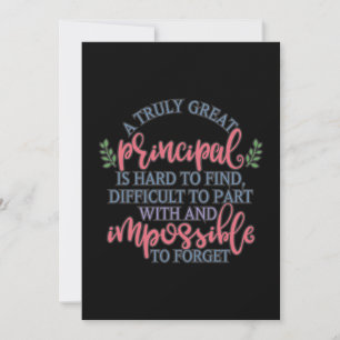 Ein wirklich großer Prinzipal ist schwer zu finden Karte