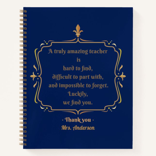 Ein wirklich phantastischer Lehrer ist schwer zu f Notizbuch (Vorderseite)