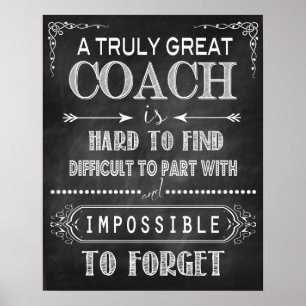 Ein wirklich tolles Coach-Poster Poster