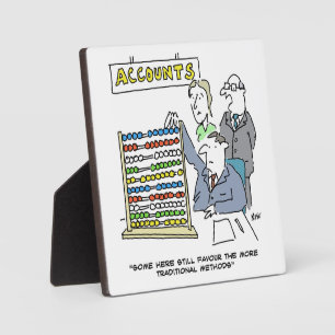 Ein Wirtschaftsprüfer, der einen Abacus bei der Ar Fotoplatte