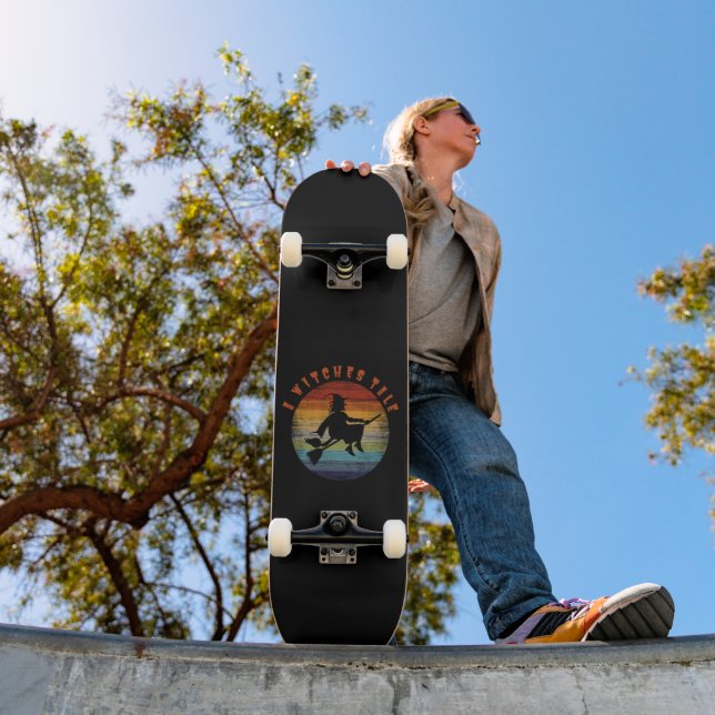 EIN WITHCHES TALE witziger Hexenmeister Skateboard (Außenbereich 1)