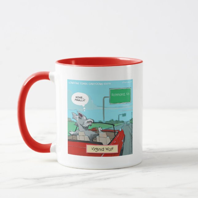 Ein Wolf aus Virginia Funny Tasse (Links)