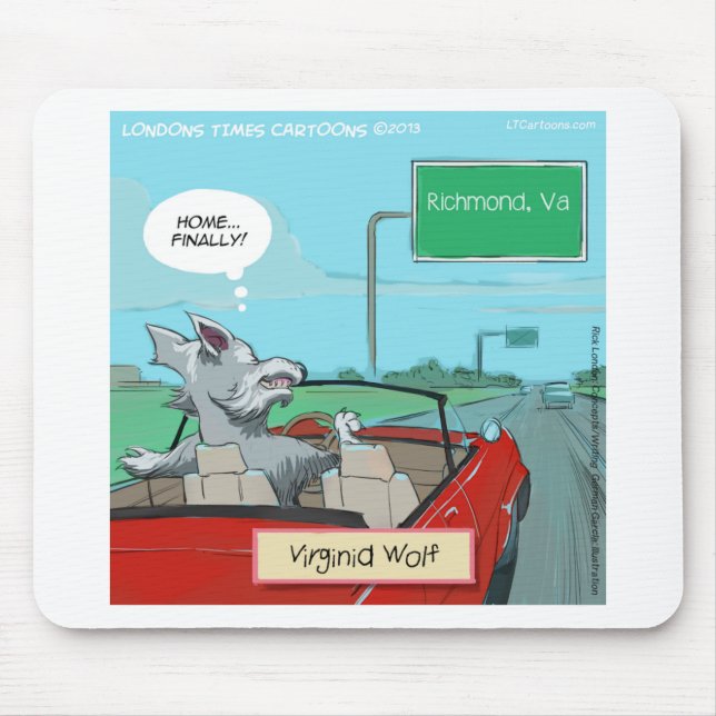 Ein Wolf aus Virginia Lustig Mousepad (Vorne)