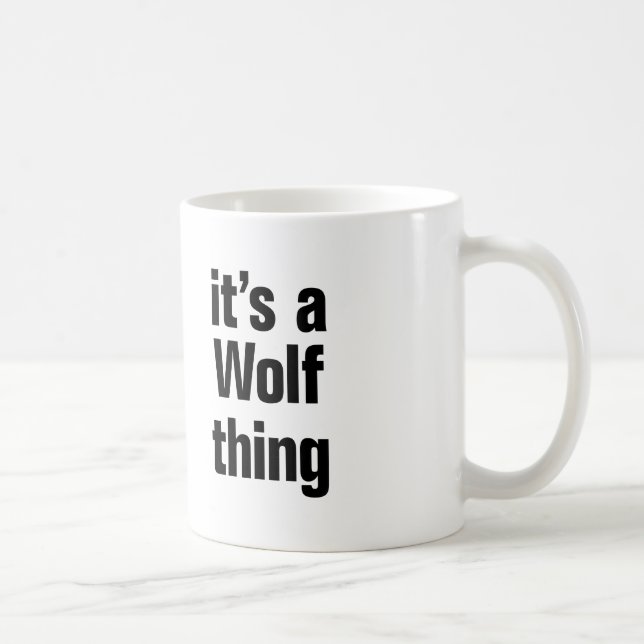 ein Wolf-Ding Tasse (Rechts)