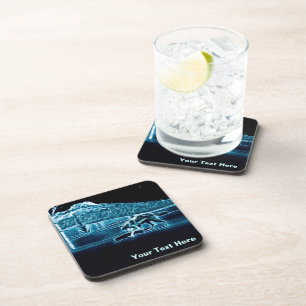 Ein Wolf im Schnee Getränkeuntersetzer