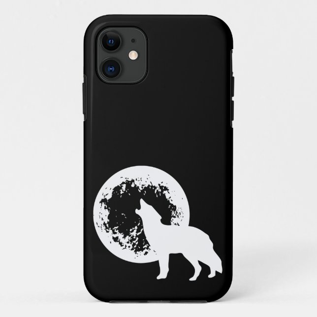 Ein Wolf-Mond Case-Mate iPhone Hülle (Rückseite)