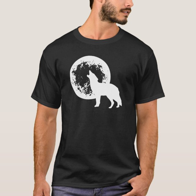 Ein Wolf-Mond T-Shirt (Vorderseite)