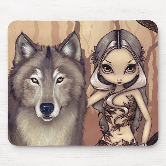 "Ein Wolfish Freund" Mousepad (Vorne)