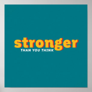 Ein Wort, das ein stärkeres inspirierendes Zitat s Poster