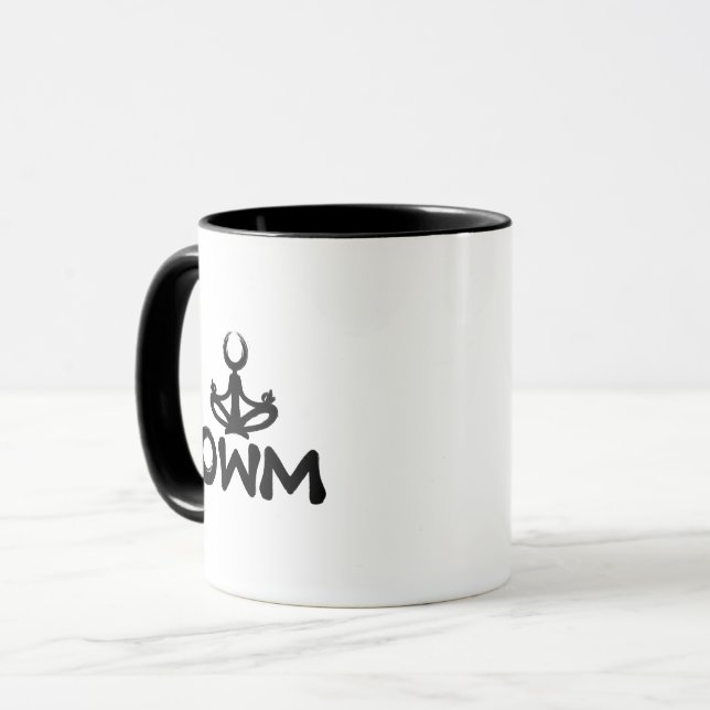 Ein-Wort-Mantra-Meditationsbecher Tasse (Vorderseite Links)