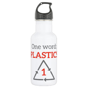 Ein Wort: Plastik Edelstahlflasche